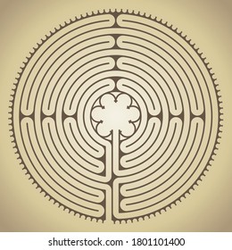 chartres labyrinth clipart