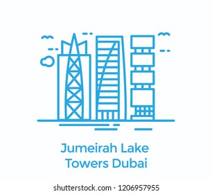 Famous lake towers in dubai called jumeirah lake towers 