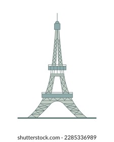 Berühmtes Wahrzeichen, eiffener Turm Symbol einzeln
