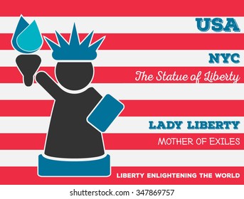 Famous Landmarks - Statue of Liberty Illustration 