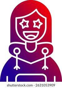 Famoso projeto de ícone de vetor de linha