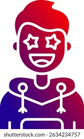 Famoso projeto de ícone de vetor de linha