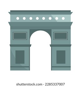 Famous monument French Arch of Triumph icon isolated