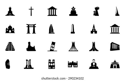 Famous Monuments Vector Icons 3