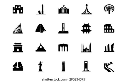 Famous Monuments Vector Icons 4