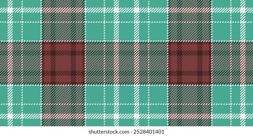 Famoso patrón textil a cuadros, Vector de diente de perro tela sin costuras. Fondo de textura de tartán camisa a cuadros en paleta de colores verde azulado y rojo.