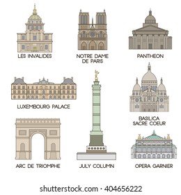 Famous places and famous architectural monuments of Paris