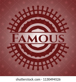 Famous realistic red emblem