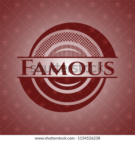 Famous retro red emblem