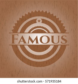 Famous retro wood emblem