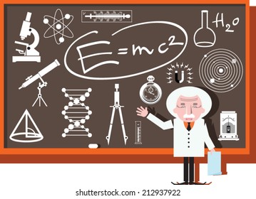 the famous scientist next to the school Board