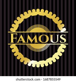 Famous shiny emblem. Vector Illustration. Detailed.
