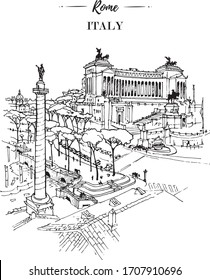 famous sightseeing silhouette;  coloring page