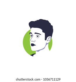 Famous singer Justin Bieber in vector illustration isolated