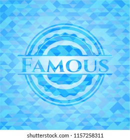  Famous sky blue mosaic emblem