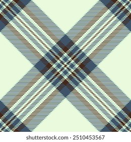Famous tartan vector seamless, dogtooth check fabric textile. Flannel texture plaid background pattern in light and cyan colors palette.