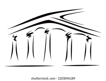 Famous temple Acropolis in Athens
