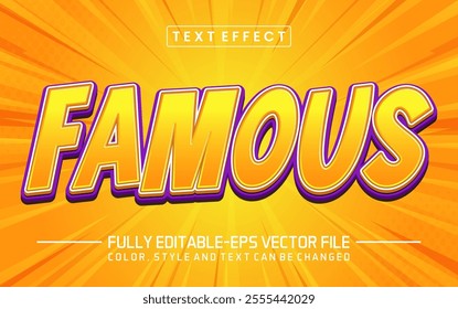 Famous text editable style effect