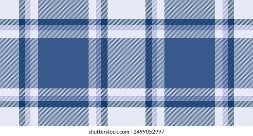 Berühmte Textil-Check-Textur, einfarbiges Hintergrund-Vektormuster. Furry Tartan nahtlose Stoff in lavender und blauen Farben Palette.