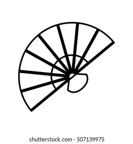 fan accesory female flamenco vector illustration design