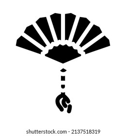 fan accessory glyph icon vector. fan accessory sign. isolated contour symbol black illustration