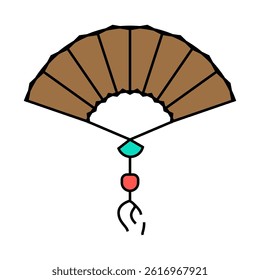 fan accessory line icon vector. fan accessory sign. isolated symbol illustration