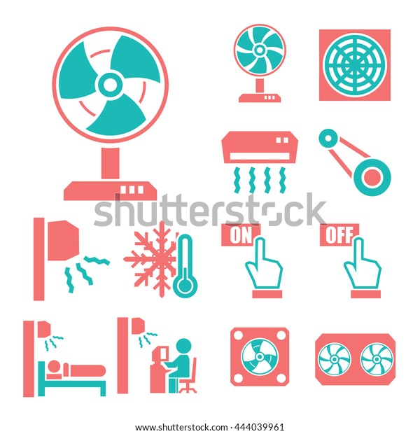 fan, air, air-conditioner
icon set