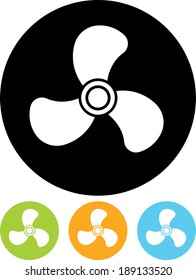 Fan air blower vector icon