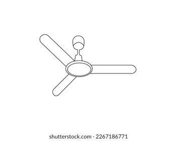 Imagen vectorial del icono de color del aire del ventilador. Imagen vectorial del icono de la línea de aire del ventilador, imagen vectorial del icono del ventilador eléctrico