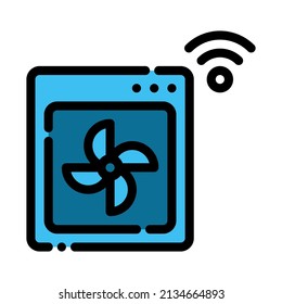fan air conditioner cooler internet of things iot smarthome icon