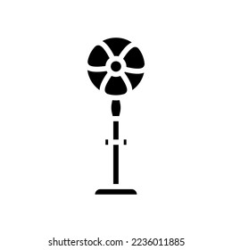 fan air glyph icon vector. fan air sign. isolated symbol illustration