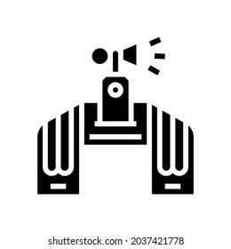 fan attributes glyph icon vector. fan attributes sign. isolated contour symbol black illustration
