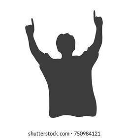 Fan Background. Black vector illustration on white background.