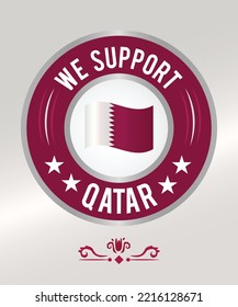 Insignia de hincha por apoyar a Qatar