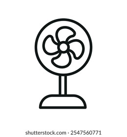 Fan bedroom icon vector basic design simple and modern concept graphic