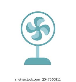 Fan bedroom icon vector basic design simple and modern concept graphic