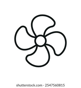 Fan bedroom icon vector basic design simple and modern concept graphic