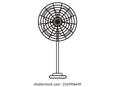 Fan black icon on white background.