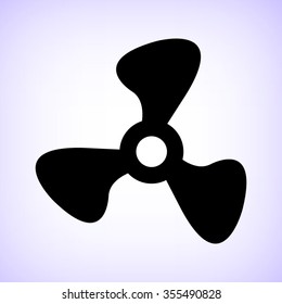 Fan -  black vector icon