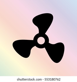Fan -  black vector icon