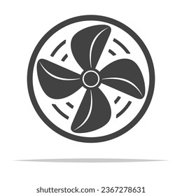 Fan blade spinning icon transparent vector isolated