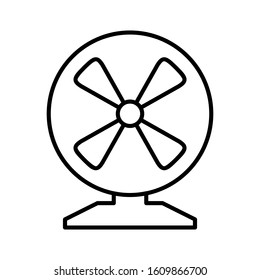 Fan Blower Icon Symbol. Outline Style