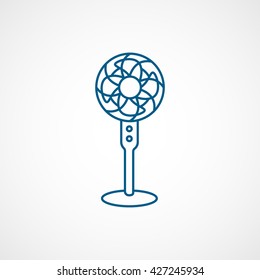 Fan Blue Icon On White Background