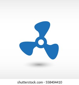 Fan - blue  vector icon