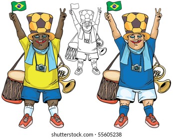 Fan of Brazil,
 without gradients, very easy to edit, conveniently grouped