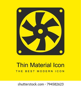 Fan bright yellow material minimal icon or logo design