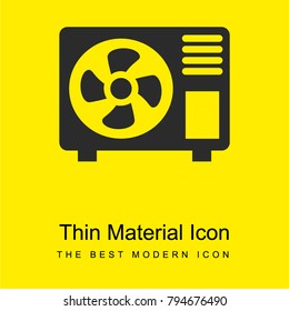 Fan bright yellow material minimal icon or logo design