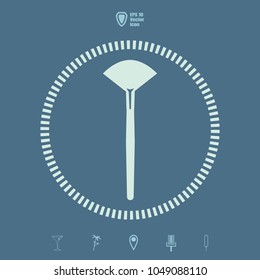 fan brush for make-up vector icon. Flat design style.