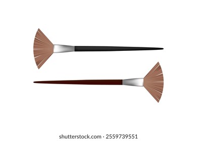 Fan brush vector illustration. brush icon vector.