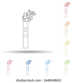Fan bubble in multi color style icon. Simple thin line, outline vector of russian fan atributs icons for ui and ux, website or mobile application